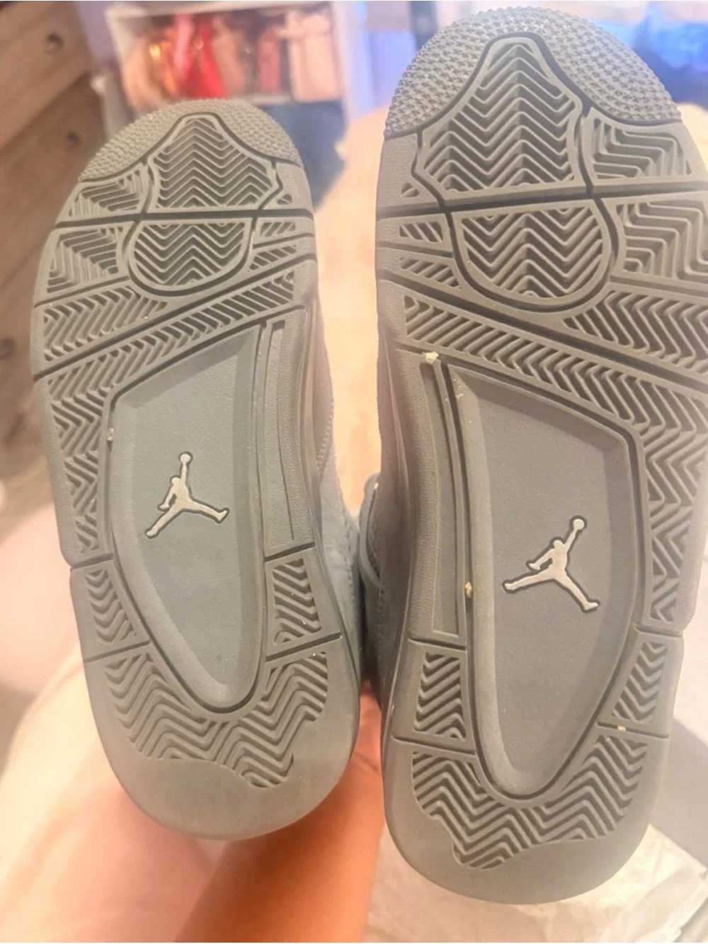 Jordan Men's Suede Sneakers in Gray